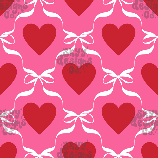 Coquette Bow Hearts