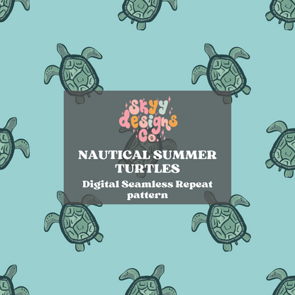 Nautical Turtles Pattern