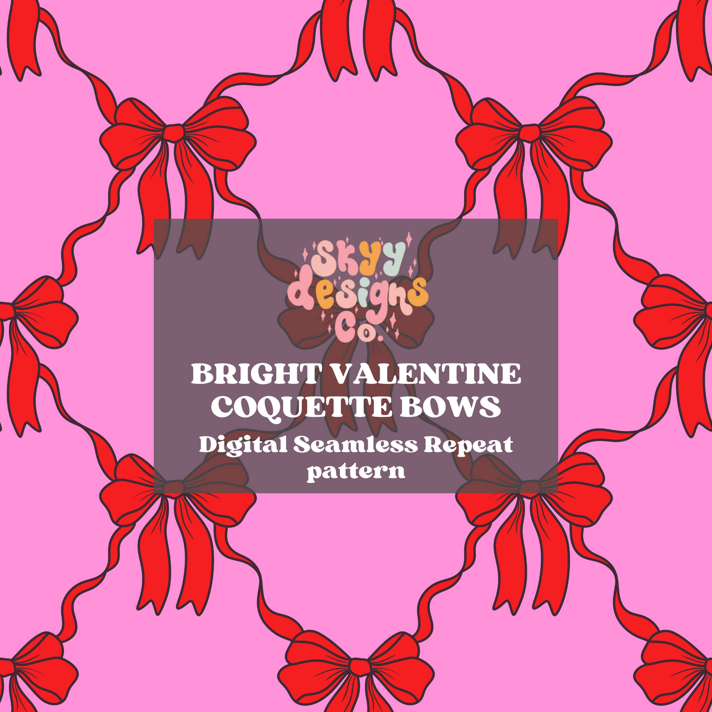 Bright Valentine's Day bow Pattern