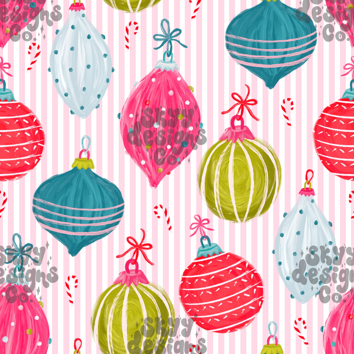 Bright Festive Ornaments