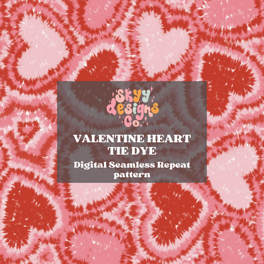 Valentine Tie Dye Hearts Pattern