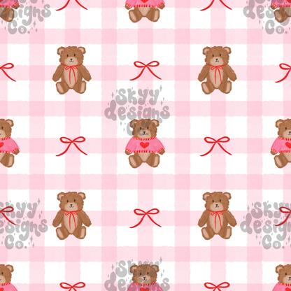 Gingham Valentine Bears