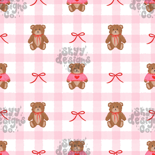 Gingham Valentine Bears