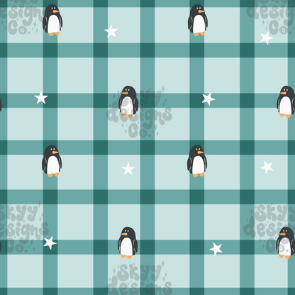 Blue plaid Penguins