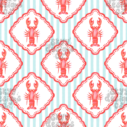 watercolor Lobster Patchwork