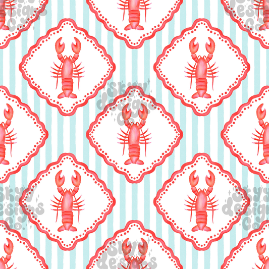 watercolor Lobster Patchwork