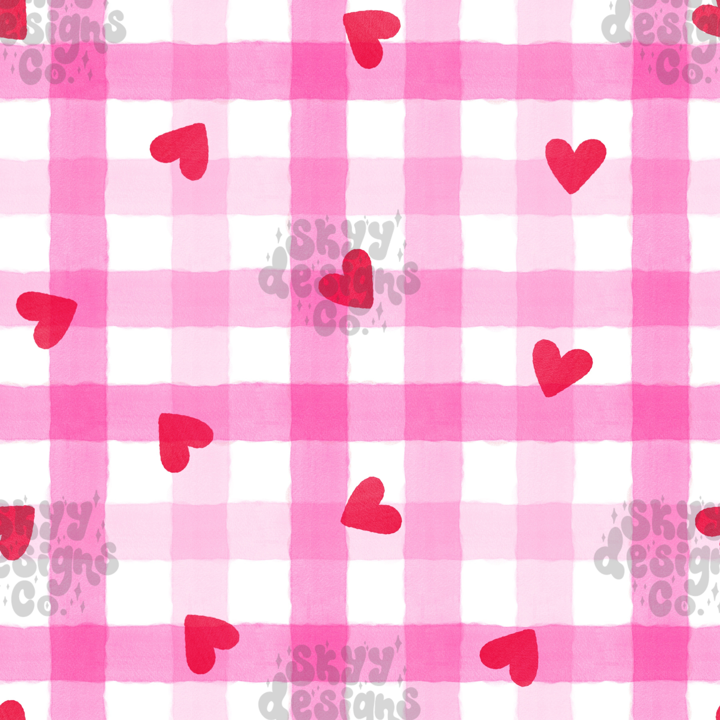 Valentine Gingham hearts