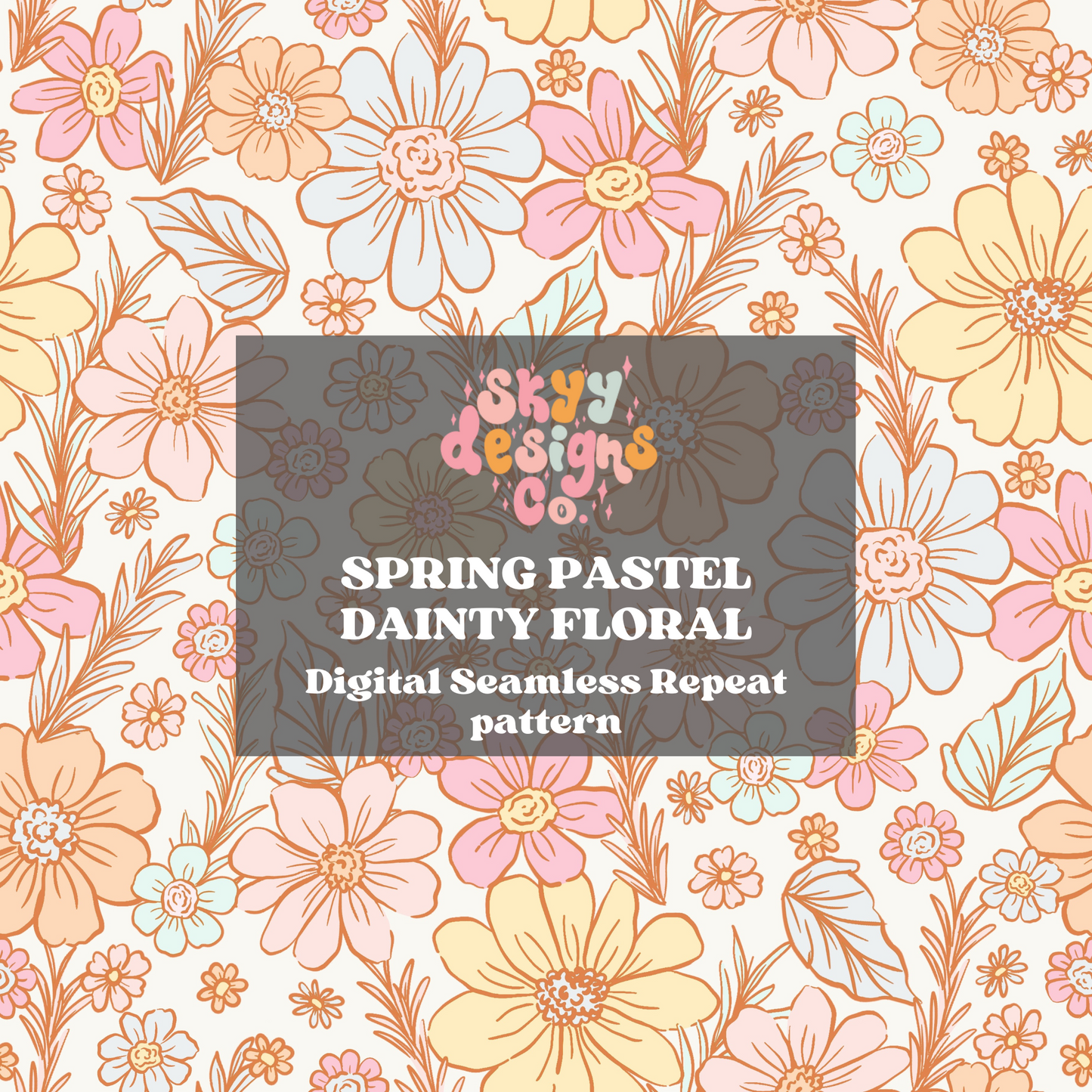 Pastel Spring Floral Pattern Design