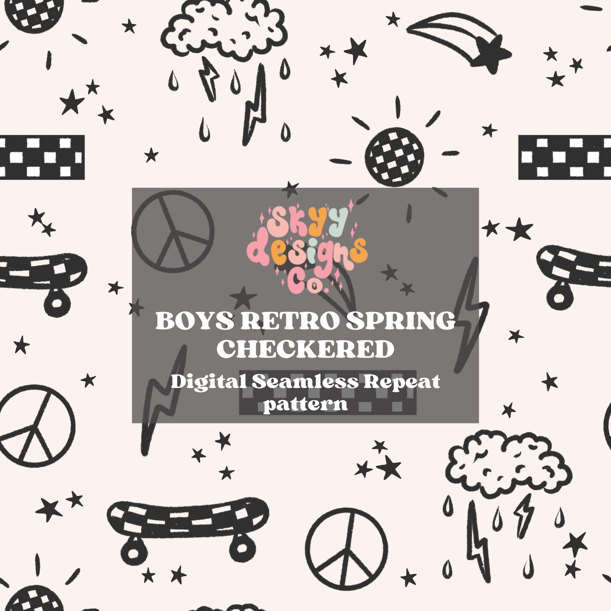 Spring Boy Background Pattern Retro Spring boys Pattern – Skyy Designs Co.