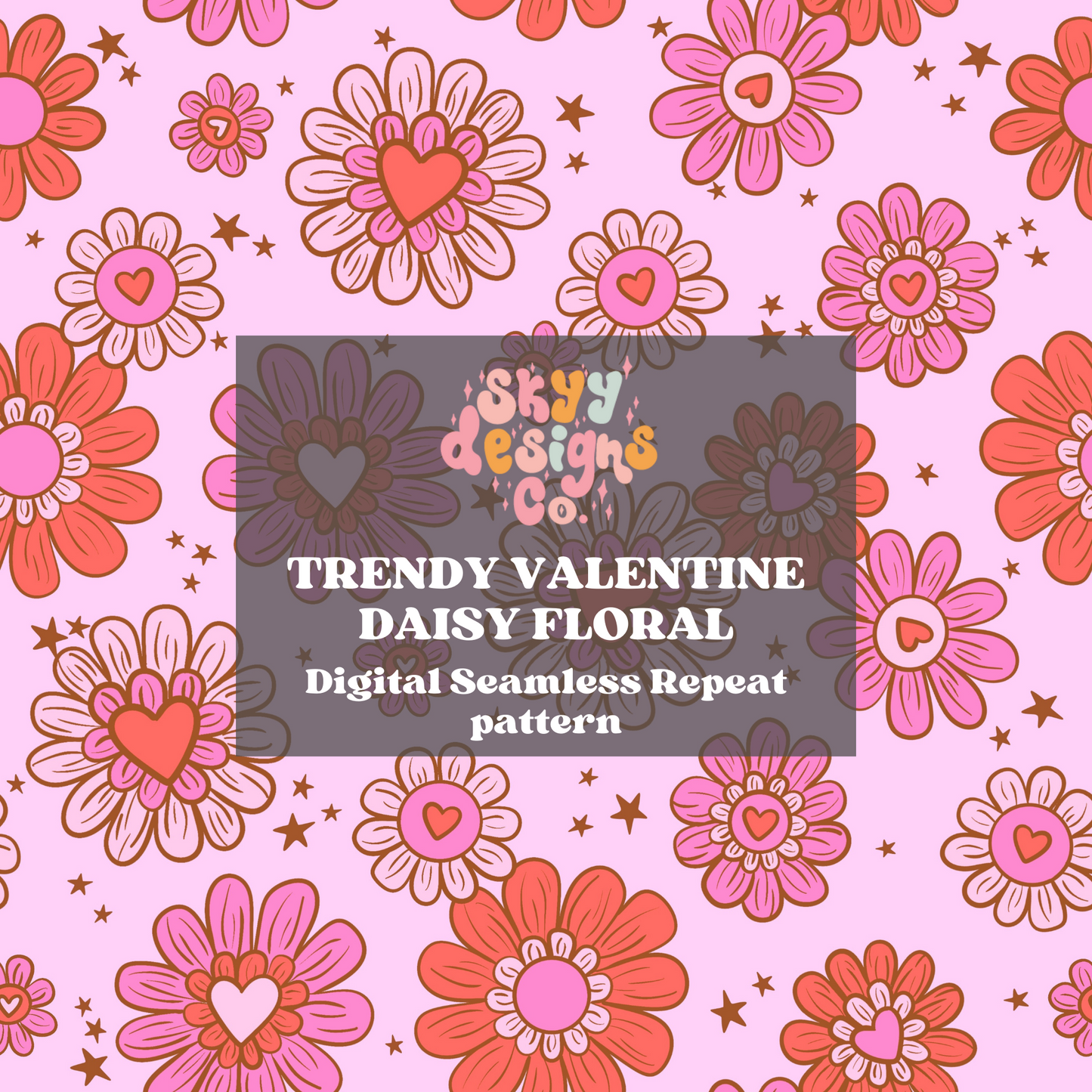 Trendy Valentine Floral Pattern
