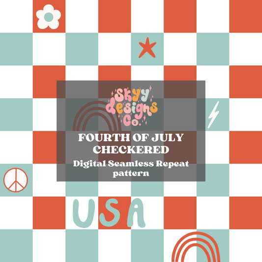 Fourth of July Checkered Pattern