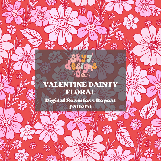 Valentine Dainty Floral Pattern Design