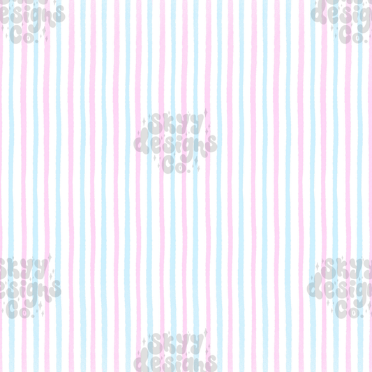 Pink Blue Watercolor Stripe