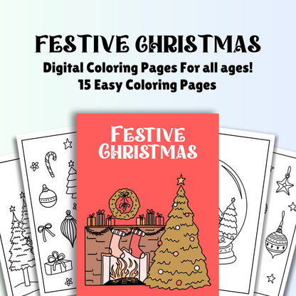 Festive Christmas coloring Pages