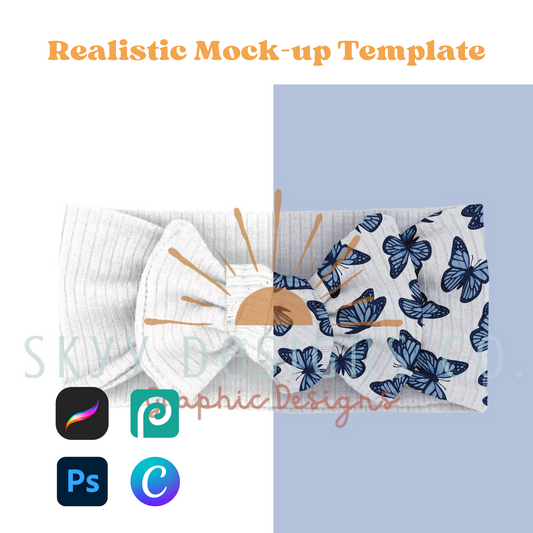 Ribbed bow mock-up template - SkyyDesignsCo