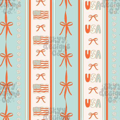 Patriotic Coquette Stripe