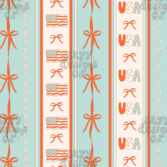 Patriotic Coquette Stripe