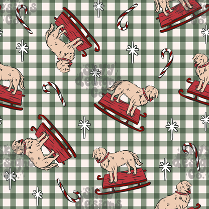 Gingham Winter Dogs