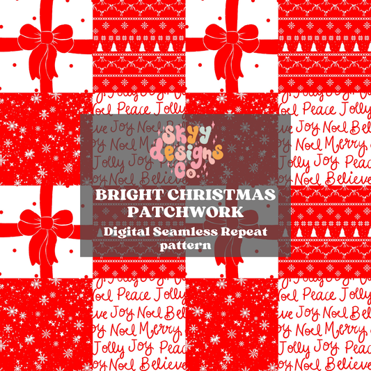 Bright Christmas Patchwork Pattern