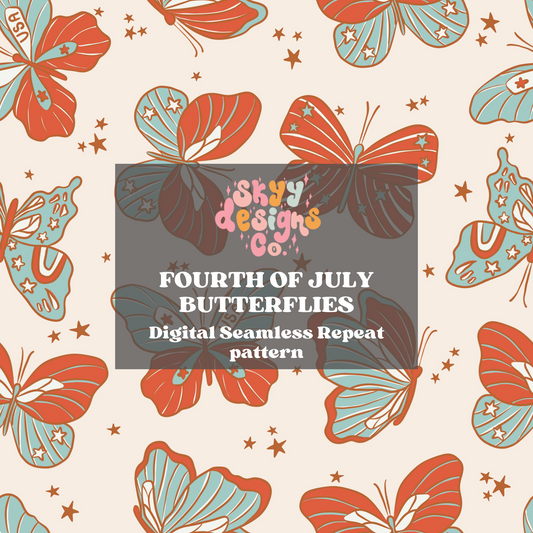 Fourth of July Butterflies Pattern