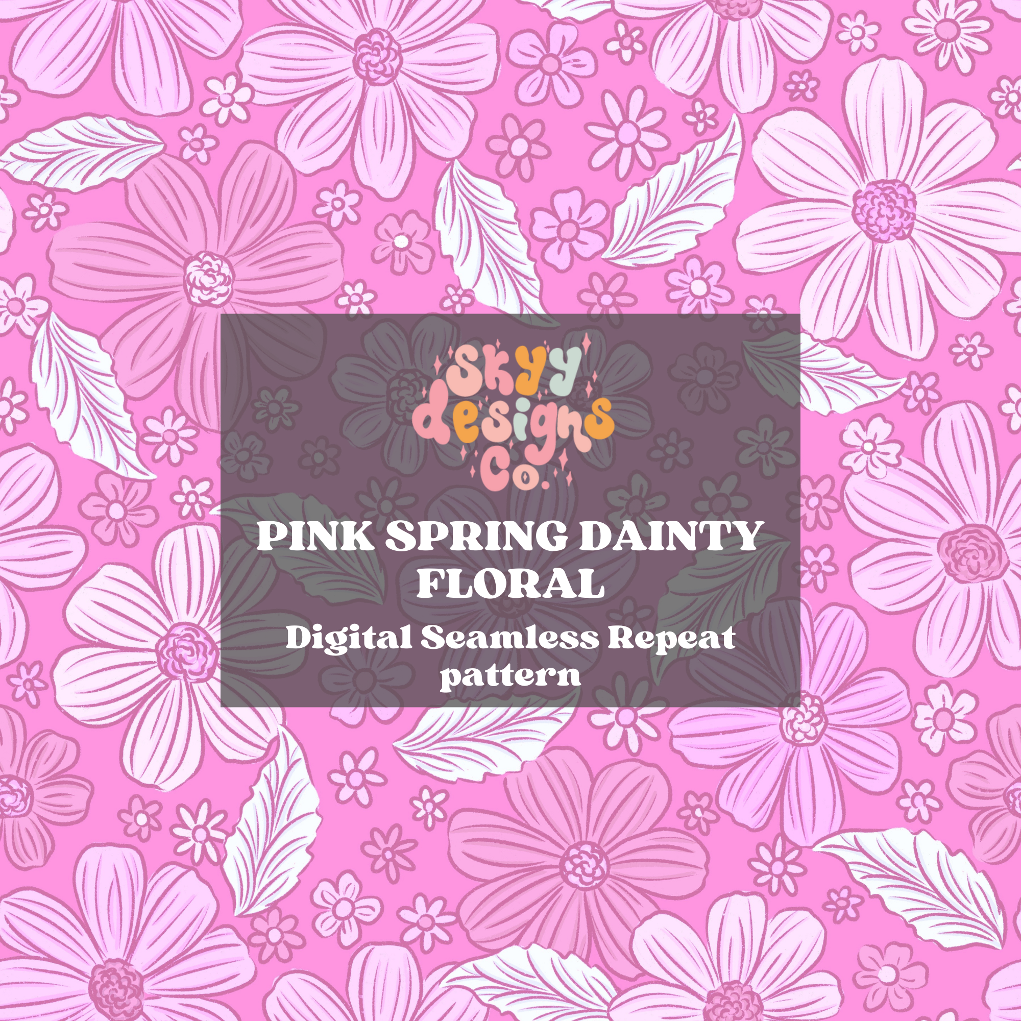 Springy Pink Sample Pink Spring Dainty Floral Pattern – Skyy Designs Co.