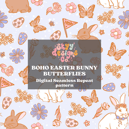 Blue Pastel Easter Pattern Design