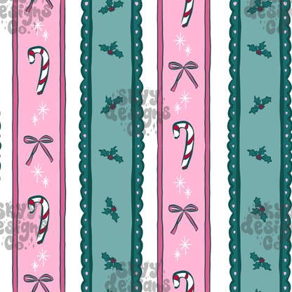 Coquette Christmas Stripe