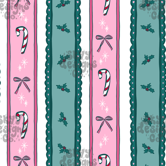 Coquette Christmas Stripe