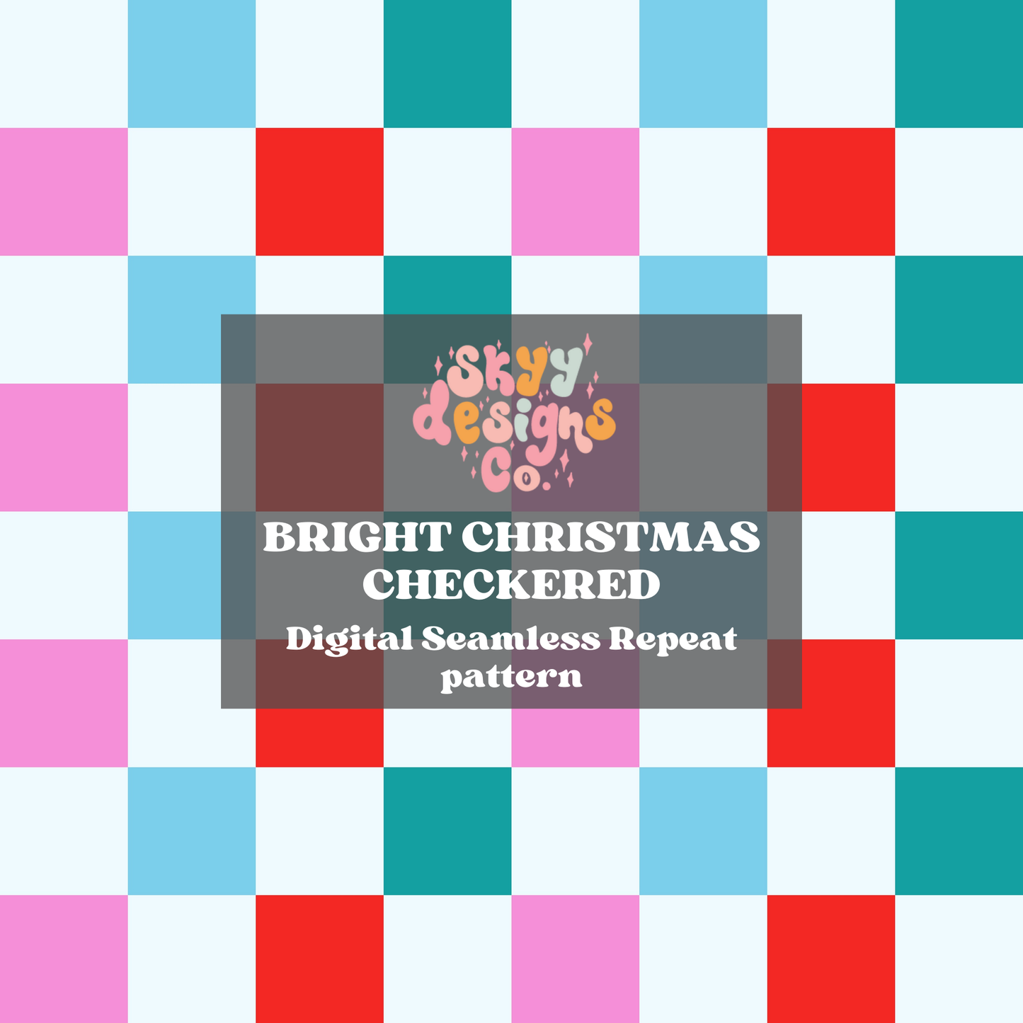 Bright Christmas Checkered Pattern