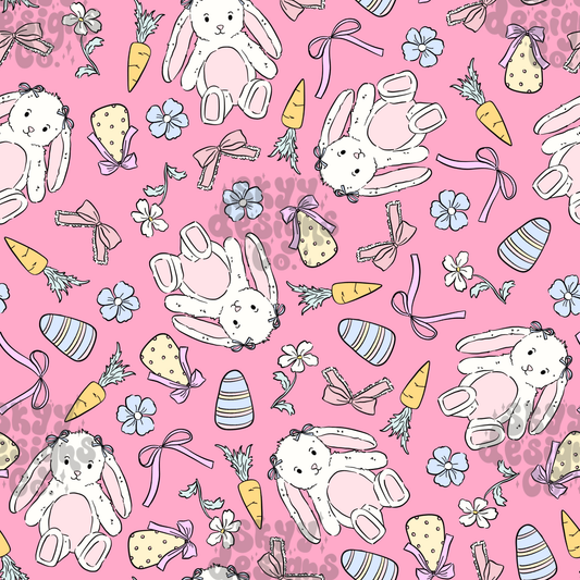 Preppy Pink Bunnies