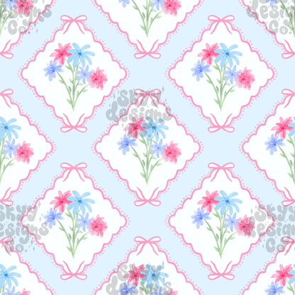 Pastel Watercolor floral Patchwork
