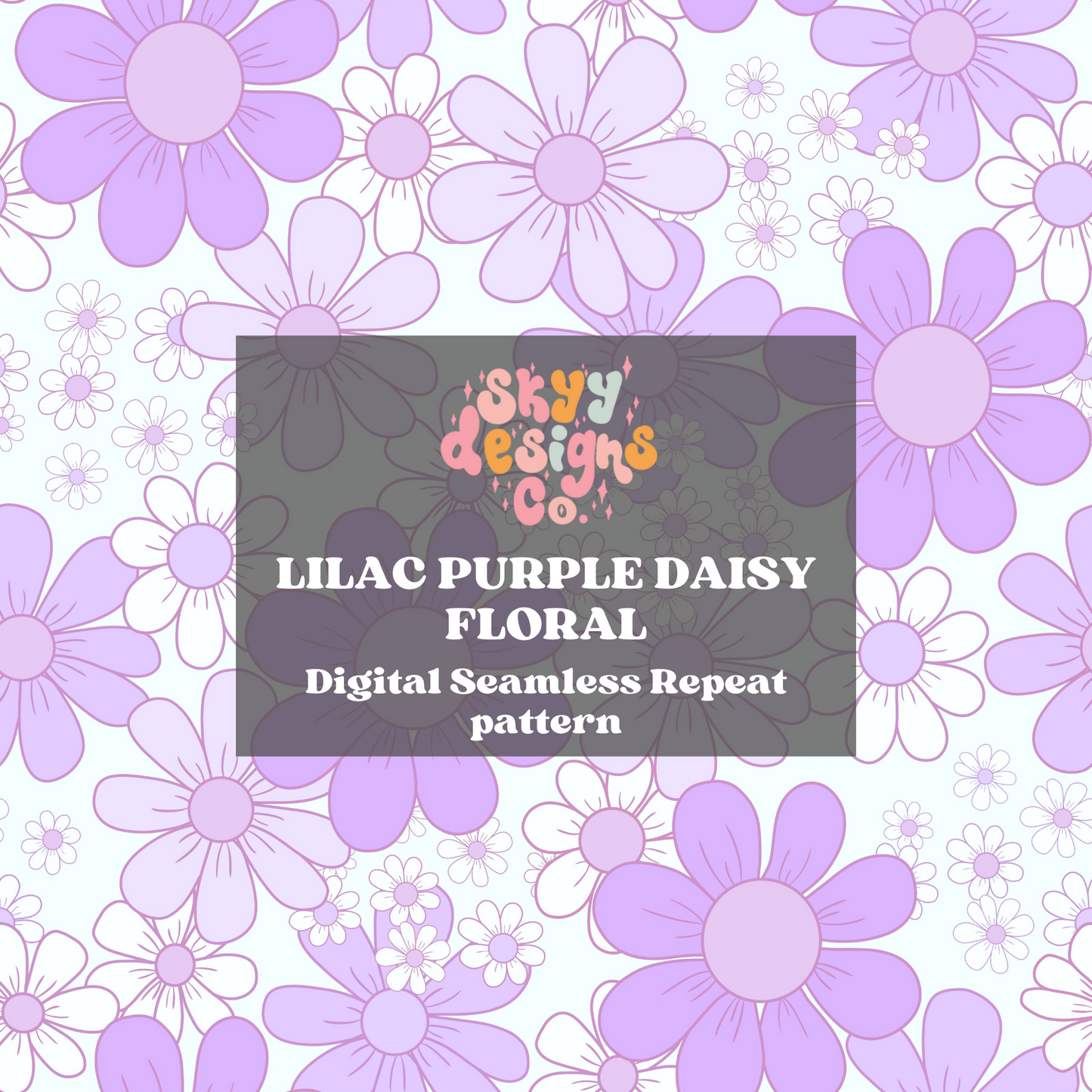 Lilac Purple Daisy Floral Pattern
