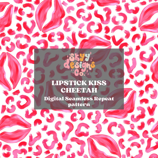 Cheetah Lipstick kiss pattern