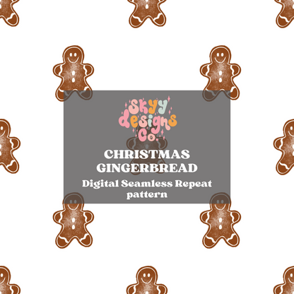 Gingerbread Christmas Seamless Pattern