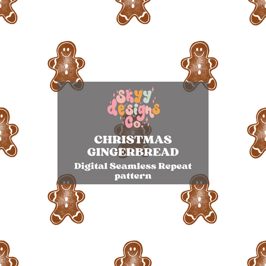 Gingerbread Christmas Seamless Pattern