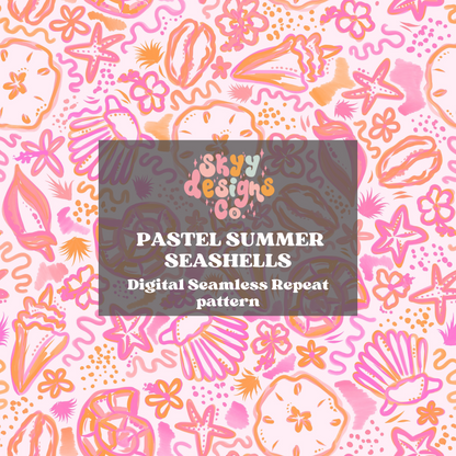 Pastel Summer Seashells Pattern