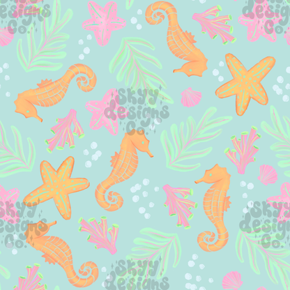 Pastel Sea Horse