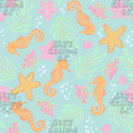Pastel Sea Horse