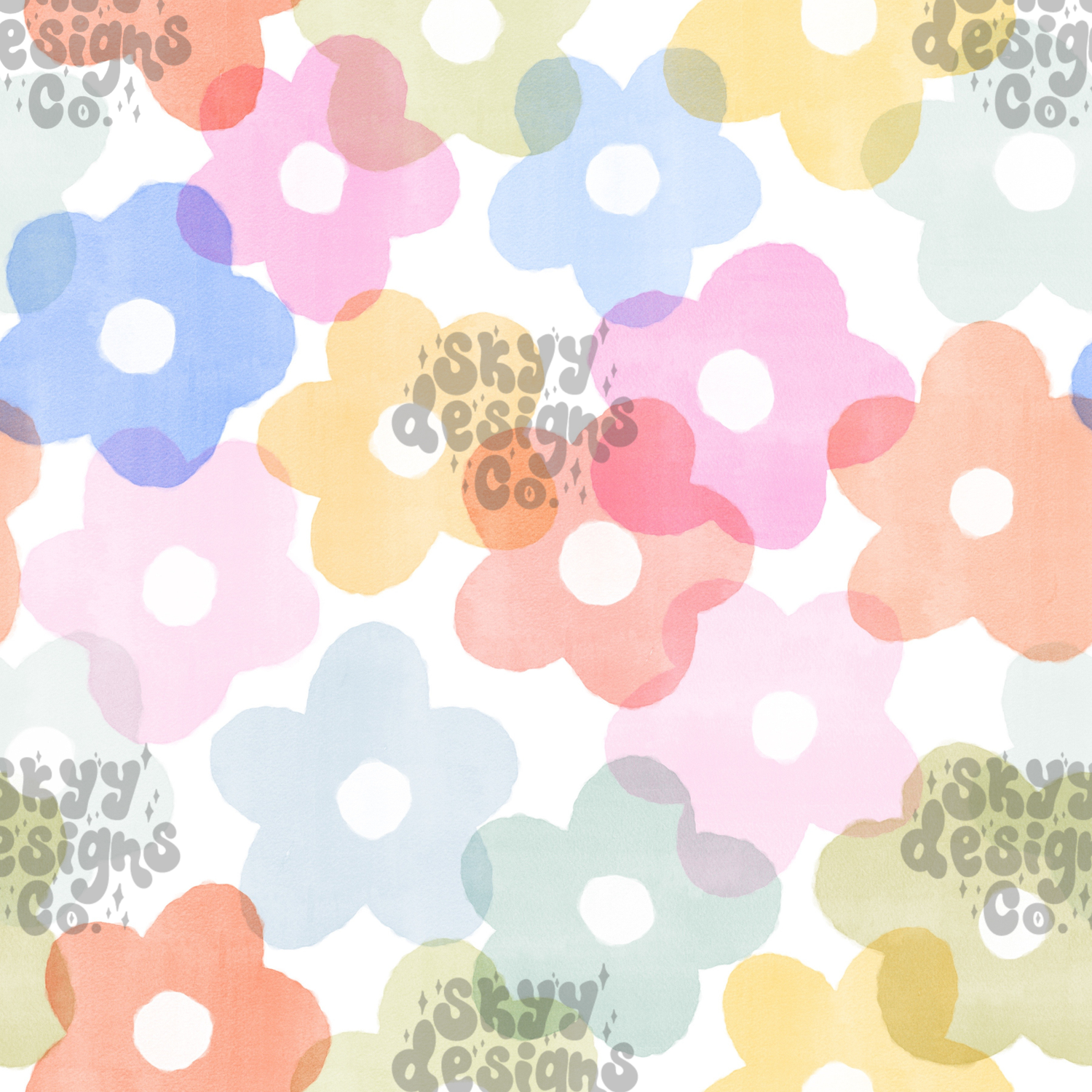 Watercolor Daisy Floral