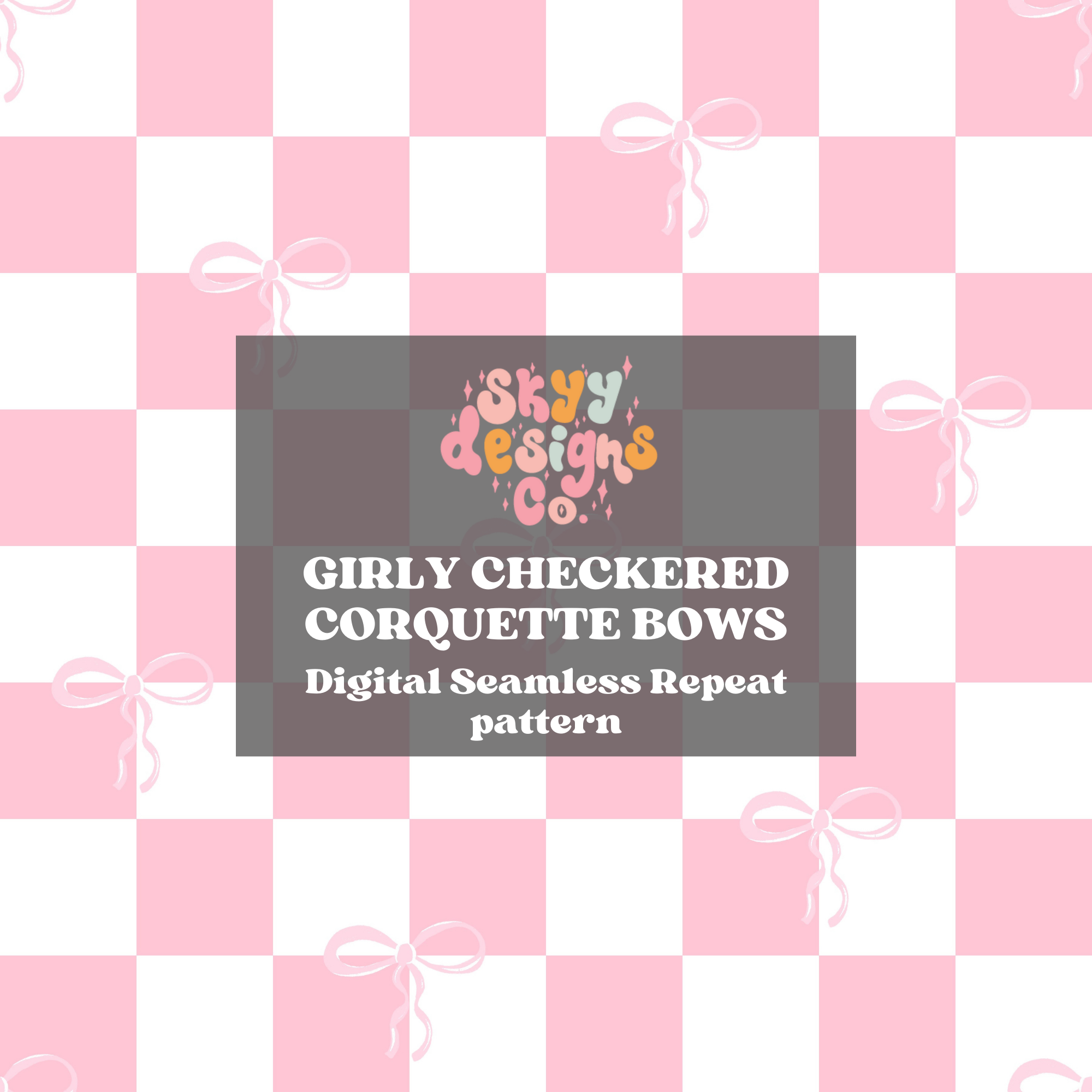 Checkared Pattern Bow Checkered bow Pattern – Skyy Designs Co.