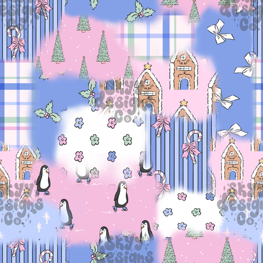 Winter Abstract Patchwork