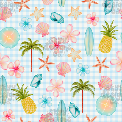 Tropical Gingham Summer