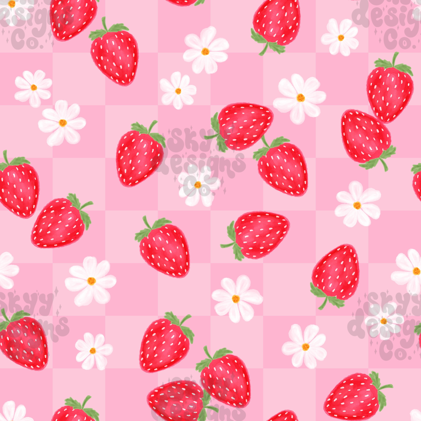 Strawberry Daisy Floral