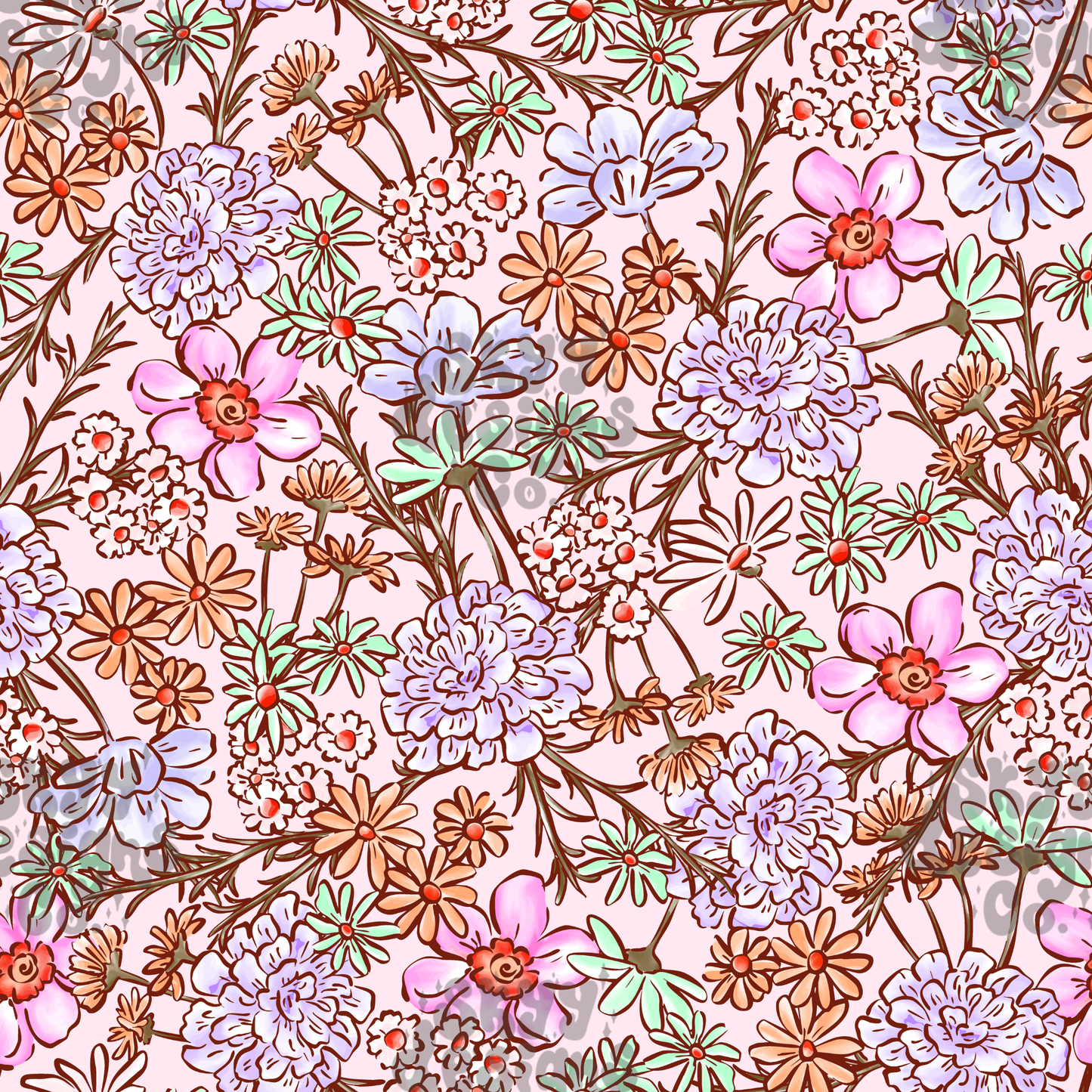 Pastel Wildflowers