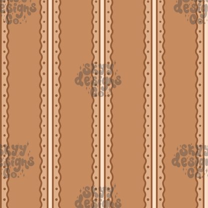 Neutral Gingerbread Stripe