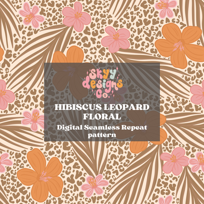 Hibiscus Leopard Floral Pattern