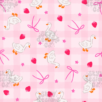 Spring Strawberry Ducks