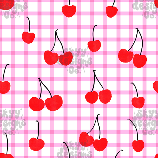 Vibrant cherry gingham