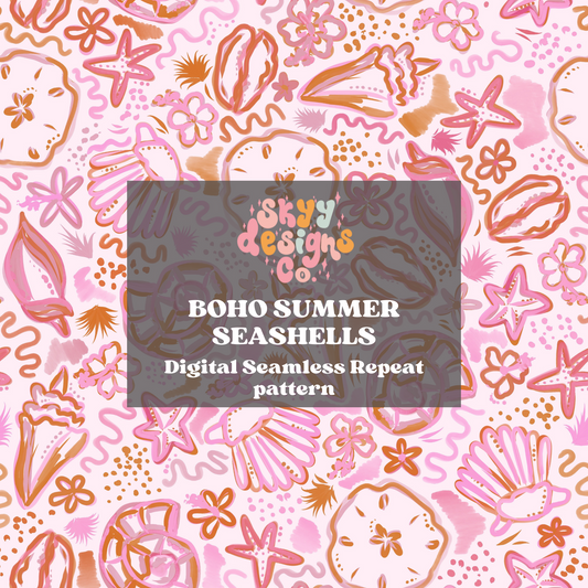 Boho Summer Seashells Pattern