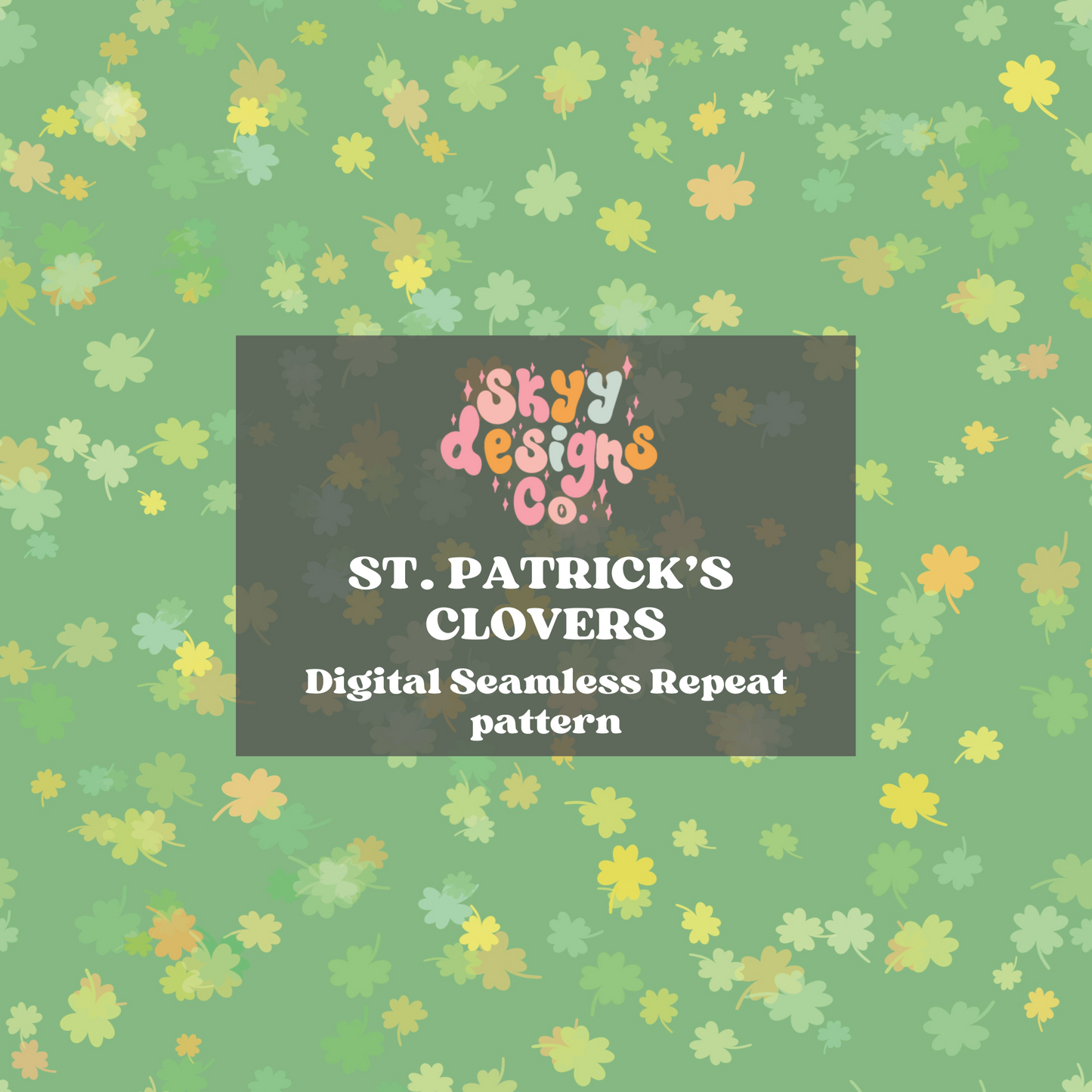 St. Patricks Clovers seamless pattern